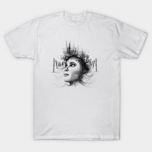 Sad girl illustration T-Shirt